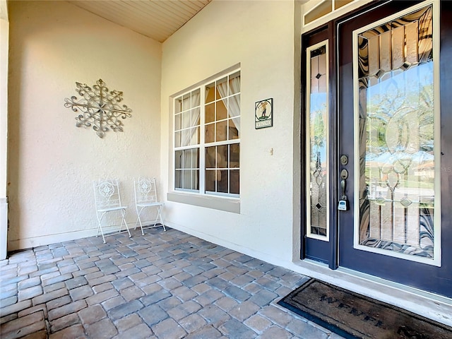 view of doorway to property