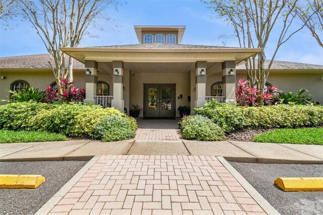 entrance to property with french doors