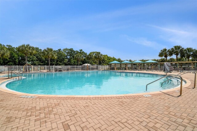 view of pool featuring a patio area