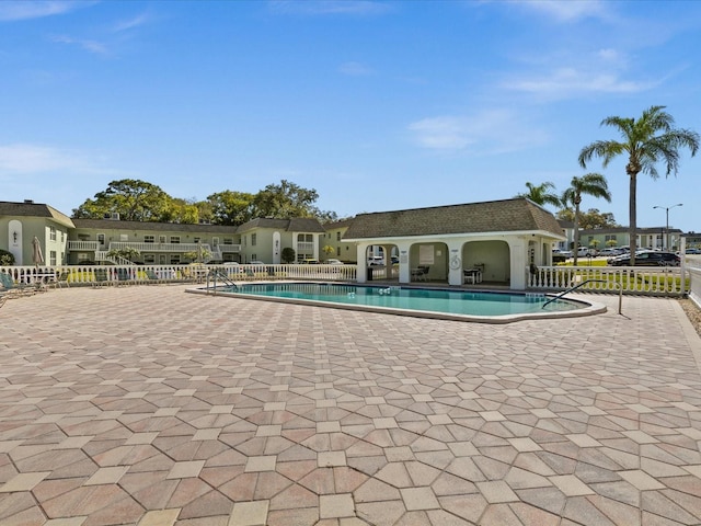 view of pool with a patio