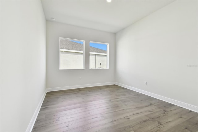 empty room featuring light hardwood / wood-style flooring