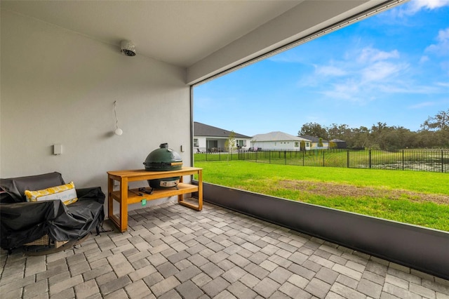 view of sunroom