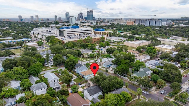 aerial view featuring a view of city