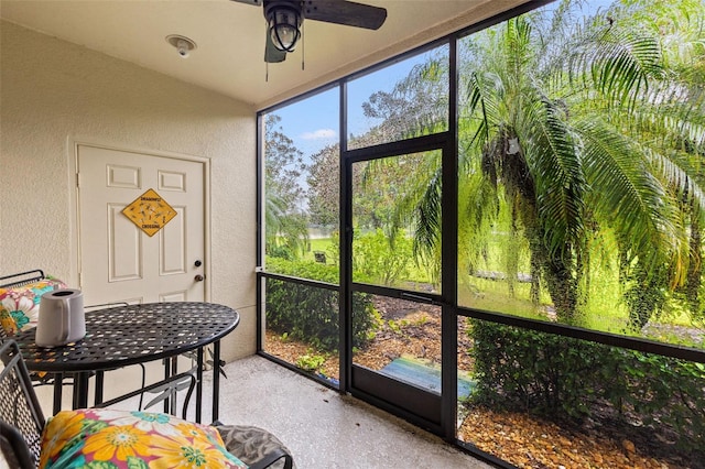 214 Cape Harbour Loop Unit 105, Bradenton, FL 34212 - sunroom / solarium with a ceiling fan