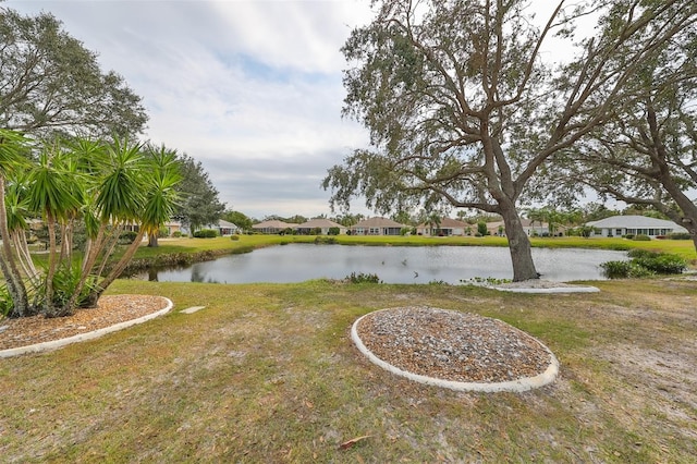 exterior space featuring a water view