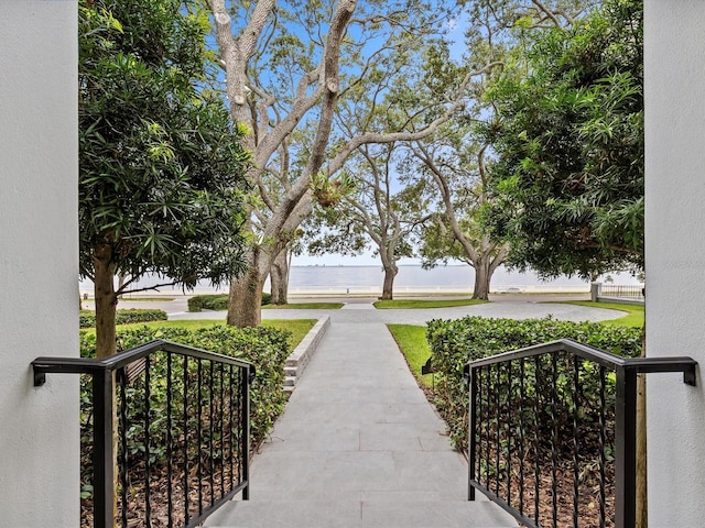 view of property's community featuring a water view