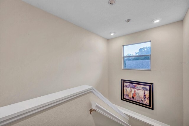 stairway with recessed lighting
