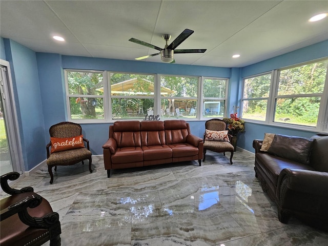 4810 N Galloway Rd, Lakeland, FL 33810 - sunroom with plenty of natural light, baseboards, and recessed lighting