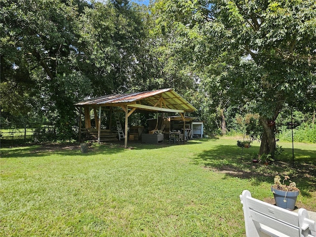 4810 N Galloway Rd, Lakeland, FL 33810 - view of green lawn with a gazebo and view of scattered trees