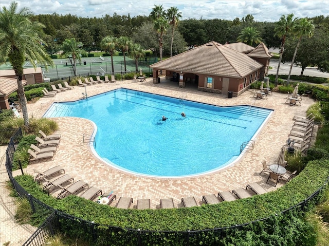 view of pool with a patio area