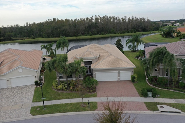 16015 Cape Coral Dr, Wimauma, FL 33598 - view from above of property with a nearby body of water