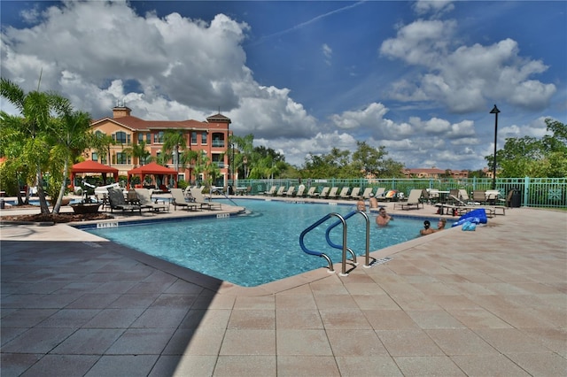 view of pool with a patio area