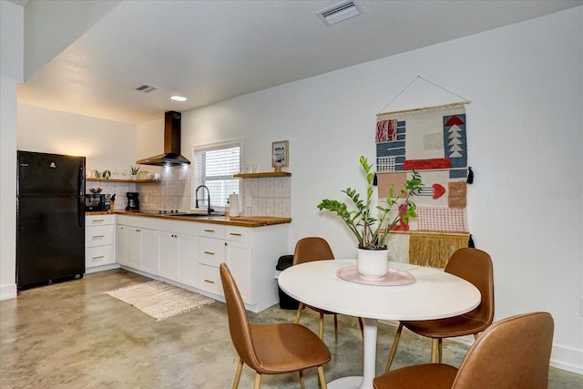 view of dining area