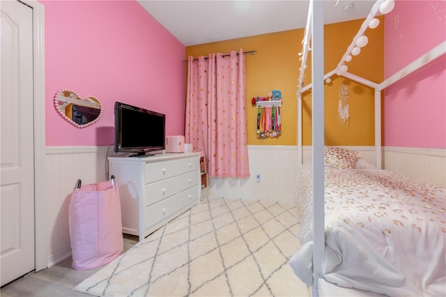 bedroom featuring light wood-type flooring