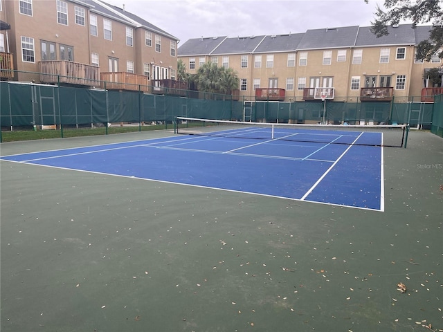 view of tennis court