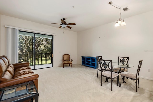 7219 Hamilton Rd Unit 7219, Bradenton, FL 34209 - sitting room with carpet floors, visible vents, and a ceiling fan