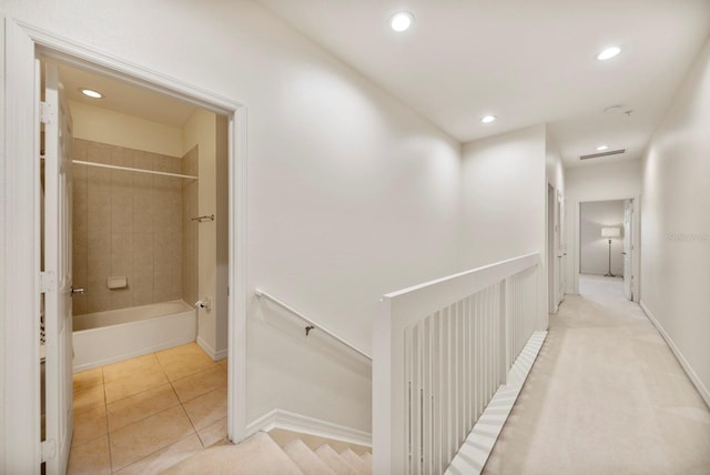 7219 Hamilton Rd Unit 7219, Bradenton, FL 34209 - hall with visible vents, baseboards, recessed lighting, and light tile patterned flooring