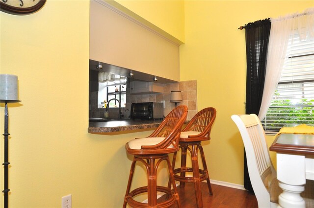 kitchen featuring dark hardwood / wood-style floors and sink