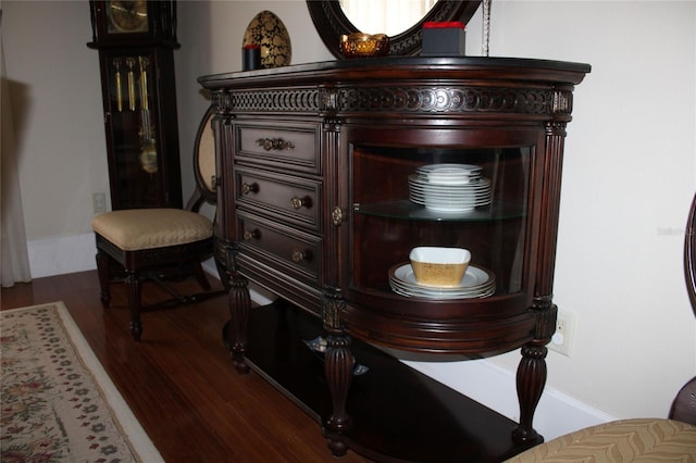 interior details featuring hardwood / wood-style floors