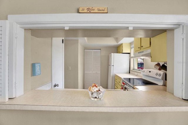 kitchen with white appliances