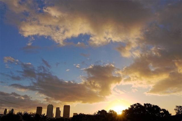 view of nature at dusk