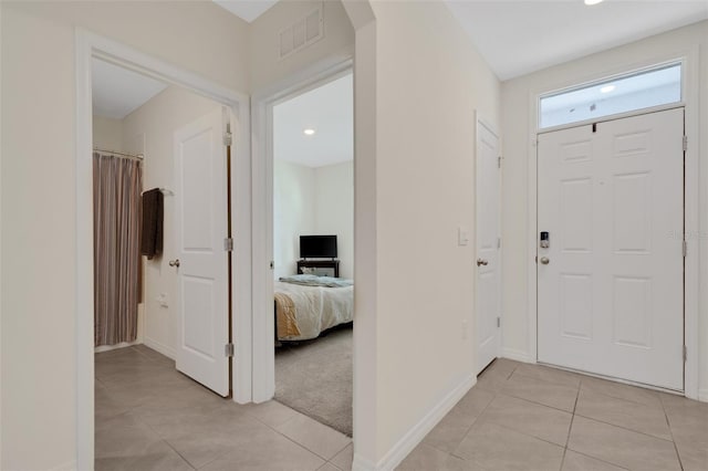 view of tiled entrance foyer