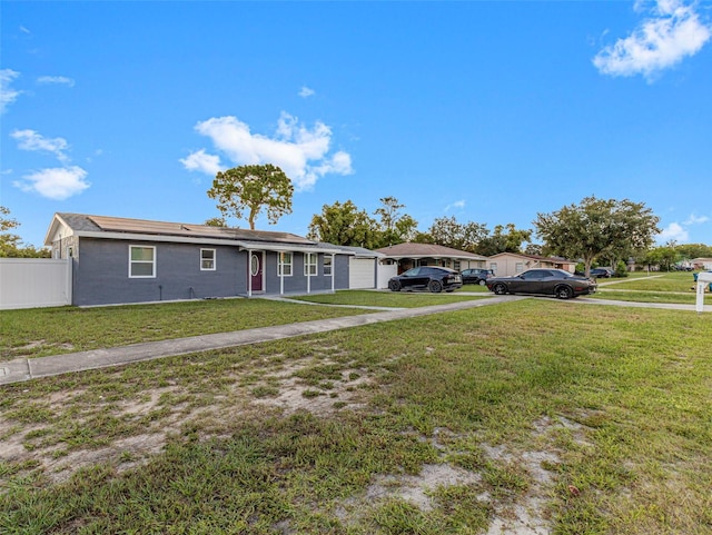 view of front of home with a front yard