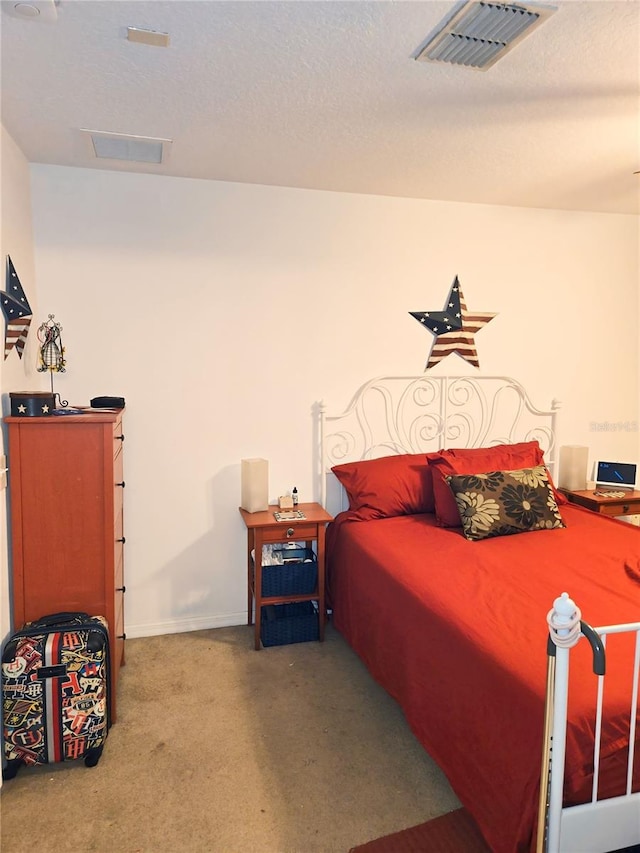 bedroom with a textured ceiling