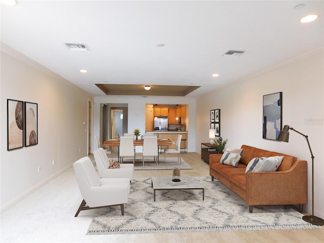 view of carpeted living room