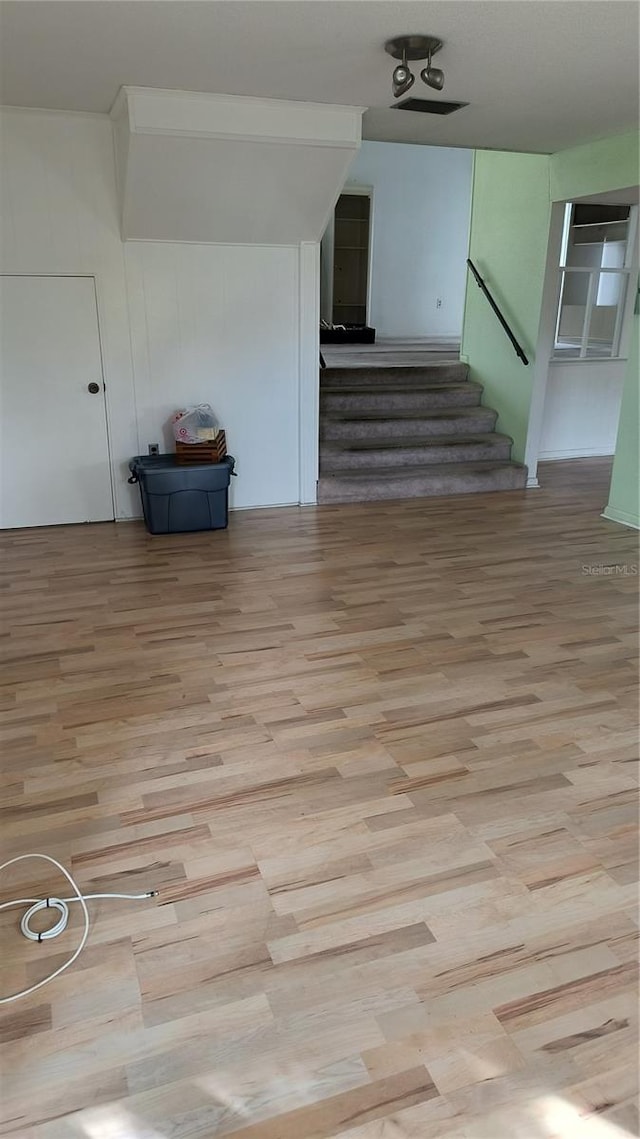 interior space featuring light hardwood / wood-style floors