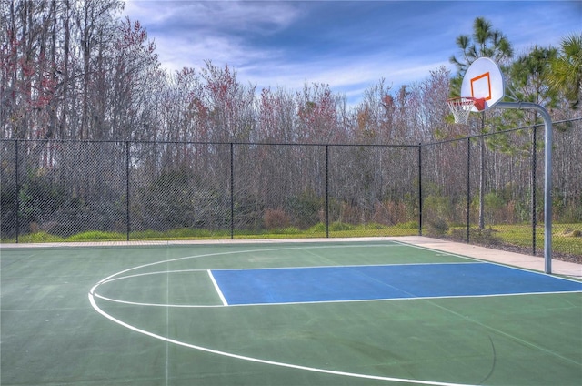 view of basketball court