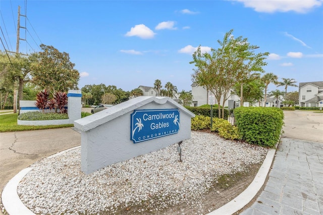 view of community sign