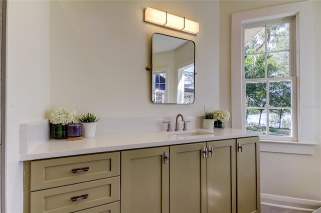 bathroom with vanity