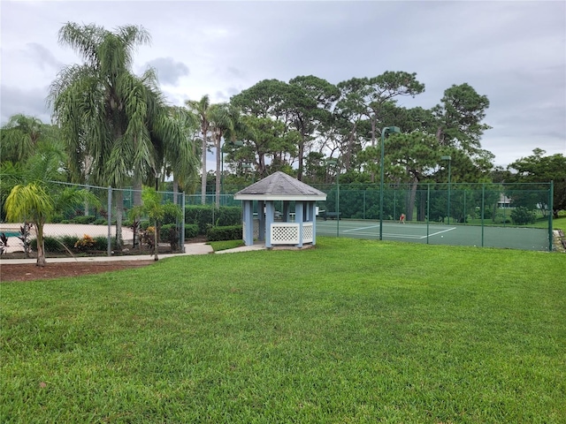 view of home's community featuring a gazebo and a lawn