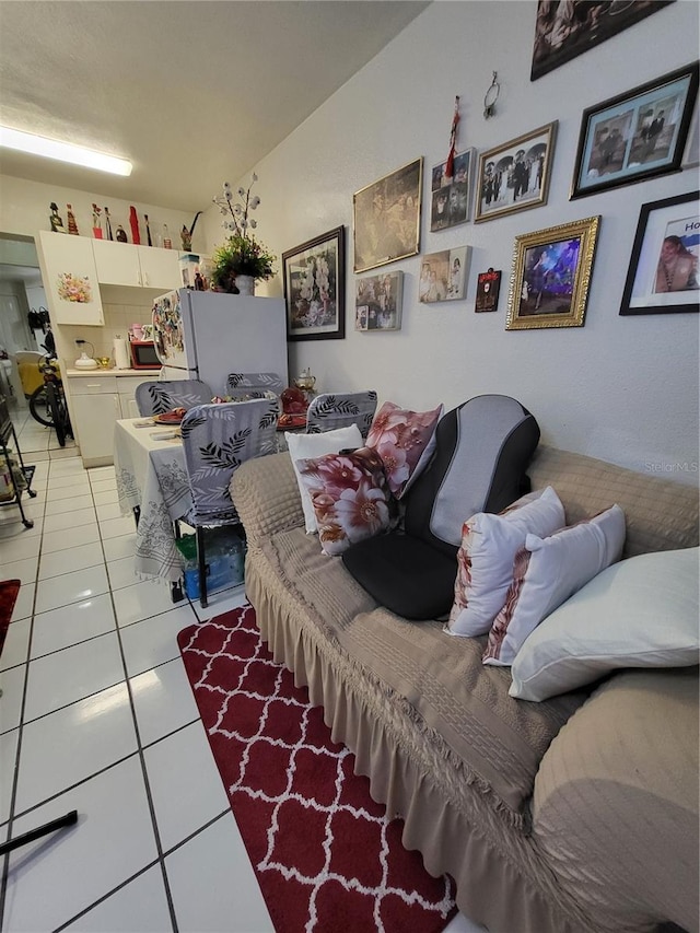 view of tiled living room