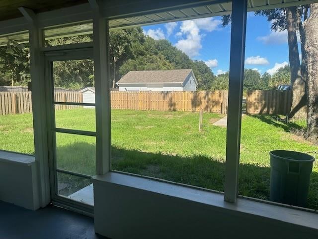 view of doorway to outside