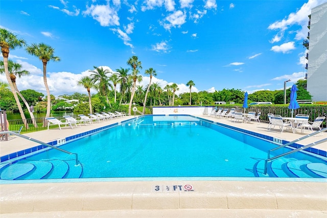 view of pool with a patio area