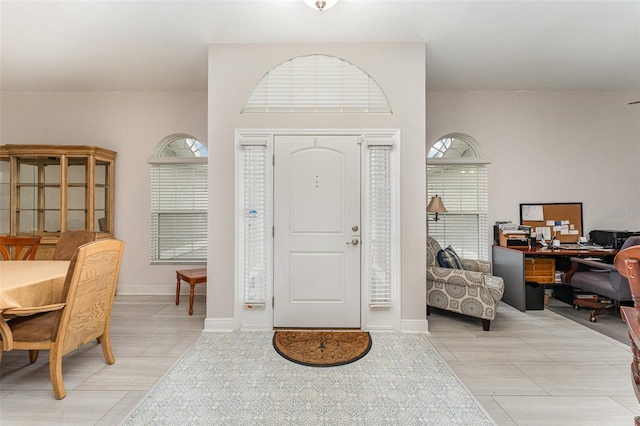 view of tiled entrance foyer