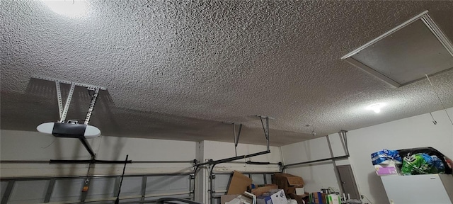 interior details with a textured ceiling