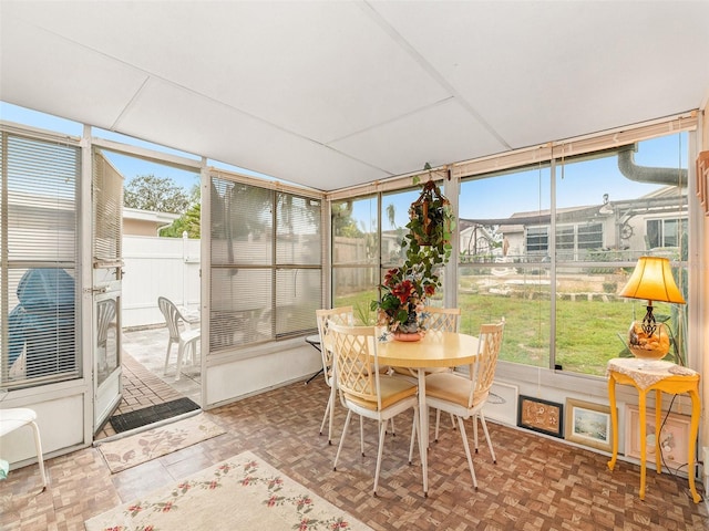 view of sunroom