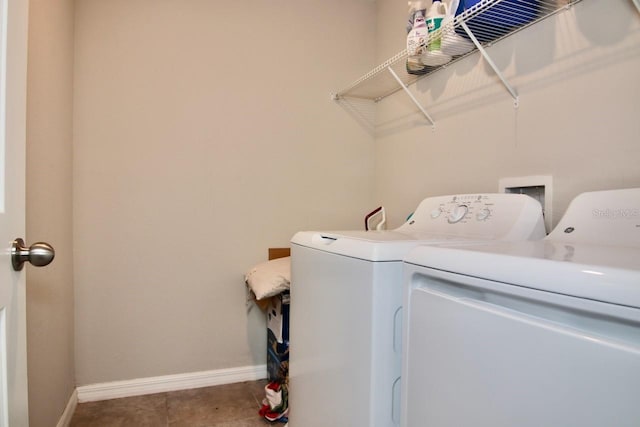 laundry room featuring independent washer and dryer