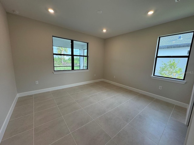 view of tiled empty room