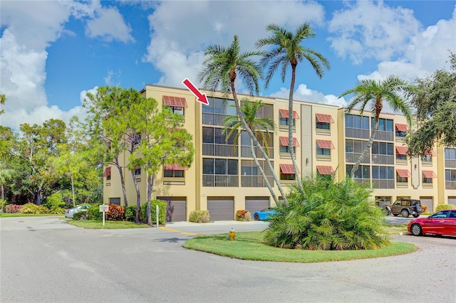 view of building exterior with a garage