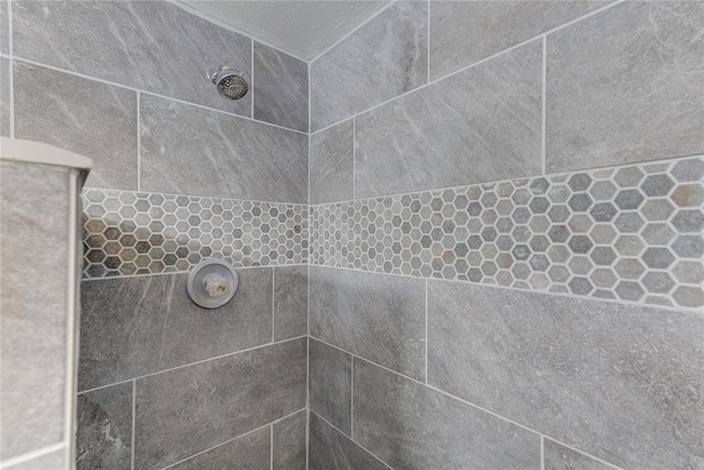 interior details with tiled shower