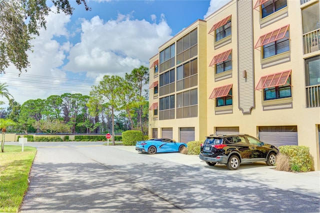 view of property featuring a garage