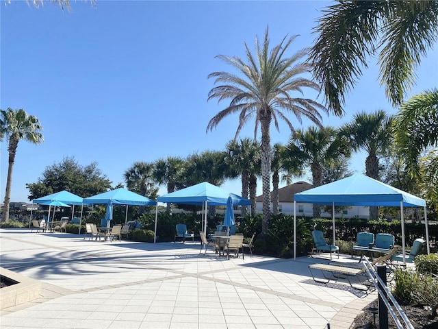 view of community featuring a patio