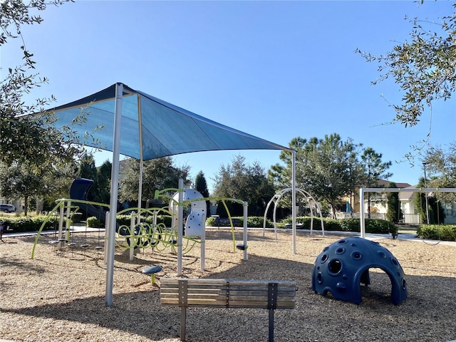 view of jungle gym