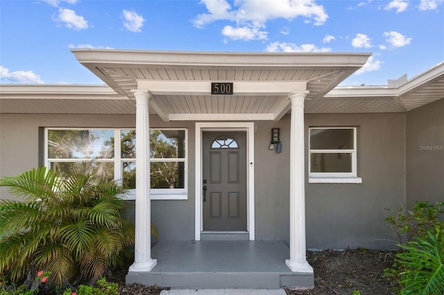 view of doorway to property