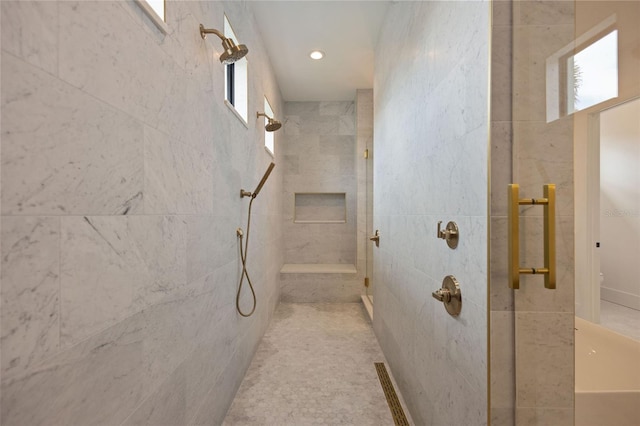 bathroom with an enclosed shower