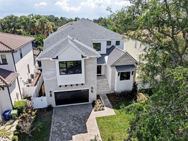 view of front of house featuring a garage